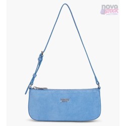 Bolso bandolera de ante con logo metalizado de Tommy Hilfiger