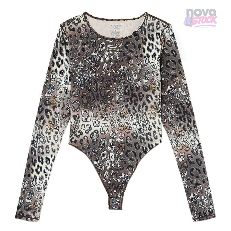 BODY DE NYLON CON ESTAMPADO DE LEOPARDO