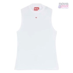Camiseta de canalé blanco Diesel