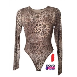 BODY DE NYLON CON ESTAMPADO DE LEOPARDO