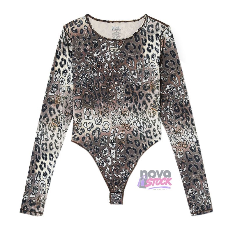 BODY DE NYLON CON ESTAMPADO DE LEOPARDO